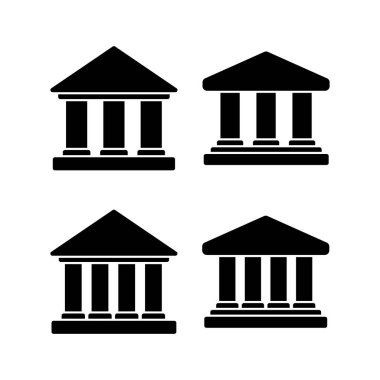 Banka simgesi vektör illüstrasyonu. Banka işareti ve sembol, müze, üniversite