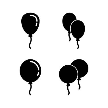Balon simgesi vektör illüstrasyonu. Parti balonu işareti ve sembolü