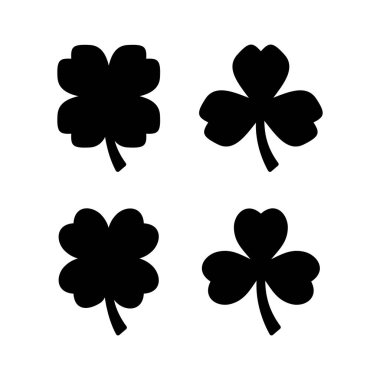 Yonca ikonu vektör illüstrasyonu. Yonca işareti ve sembol. dört yapraklı yonca simgesi.