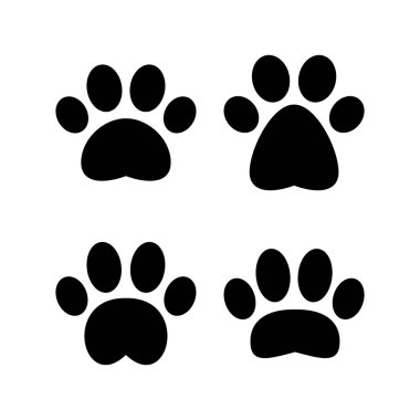 Paw simgesi vektör illüstrasyonu. Pençe izi ve sembol. köpek ya da kedi pençesi