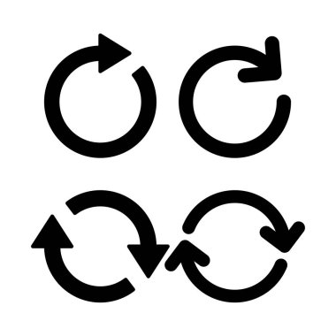 Simge vektör illüstrasyonunu tazele. İşareti ve sembolü yeniden yükle. Simgeyi güncelle.