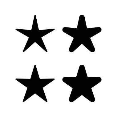 Yıldız Simgesi vektör çizimi. Reyting işareti ve sembol. favori yıldız simgesi