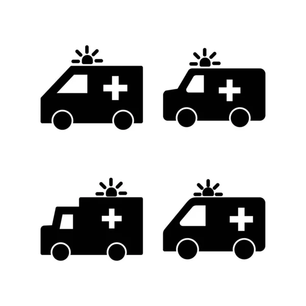 Ilustração Vetor Ícone Ambulância Sinal Caminhão Ambulância Símbolo Ambulância Carro —  Vetores de Stock