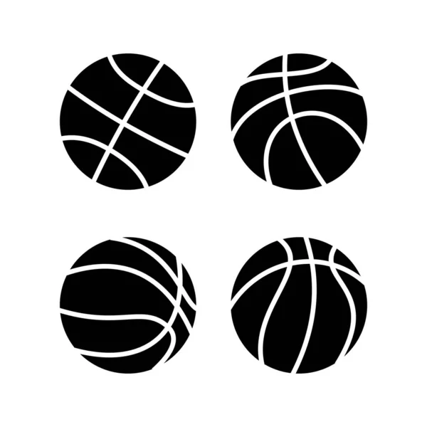 篮球图标矢量插图 篮球运动标志和标志 — 图库矢量图片