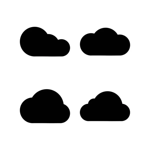Ilustração Vetor Ícone Nuvem Sinal Nuvem Símbolo — Vetor de Stock