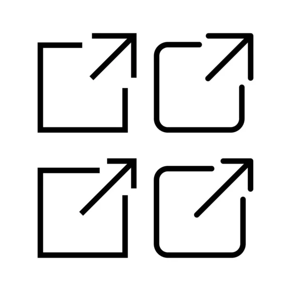 Illustration Vectorielle Icône Lien Externe Lien Signe Symbole Symbole Hyperlien — Image vectorielle