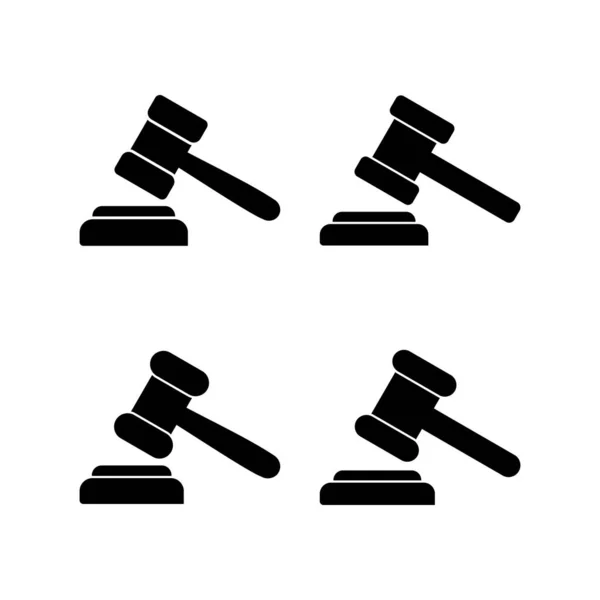 Gavel Icon Vector Illustration Judge Gavel Sign Symbol Law Icon — Stock Vector
