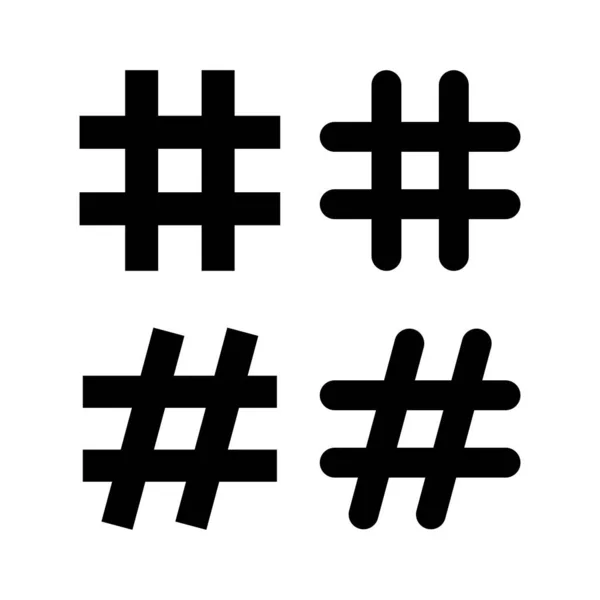Ilustração Vetor Ícone Hashtag Hashtag Sinal Símbolo — Vetor de Stock