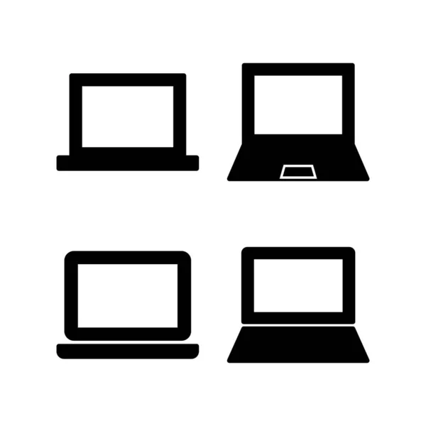 Vektorová Ilustrace Ikon Notebooku Podpis Symbol Počítače — Stockový vektor
