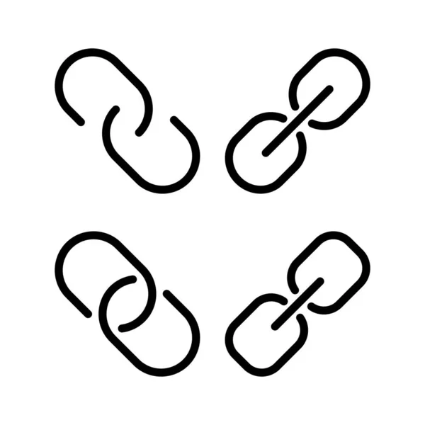 Illustration Vectorielle Icône Lien Chaîne Hyperliens Signe Symbole — Image vectorielle