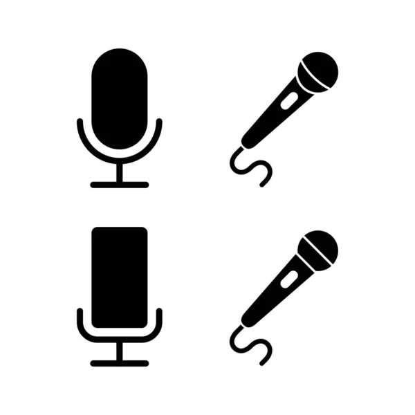 Mikrofon Ikon Vektor Illustration Karaoke Tegn Symbol – Stock-vektor