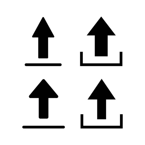 Subir Ilustración Vector Icono Signo Símbolo Datos Carga — Vector de stock