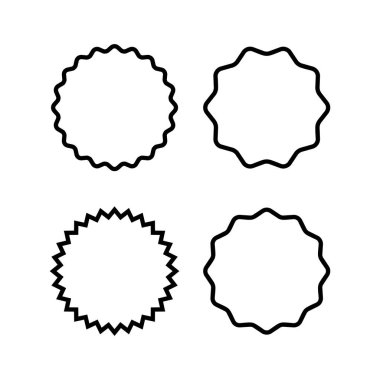 Rozet simgesi vektör çizimi. Ödül ikon vektörü. İşaret ve simgelere ulaş