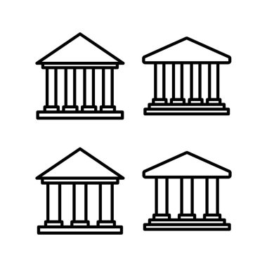 Banka simgesi vektör illüstrasyonu. Banka işareti ve sembol, müze, üniversite