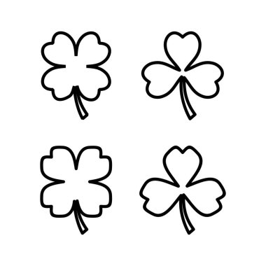 Yonca ikonu vektör illüstrasyonu. Yonca işareti ve sembol. dört yapraklı yonca simgesi.