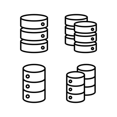 Veritabanı ikonu vektör illüstrasyonu. veritabanı işareti ve sembolü