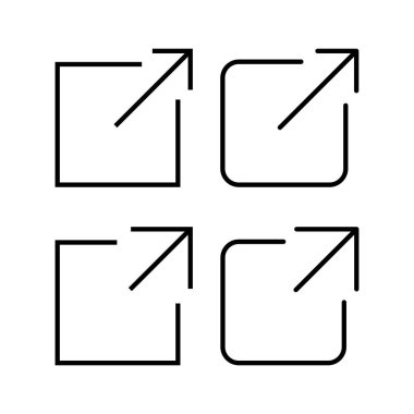 Dış bağlantı ikonu vektör illüstrasyonu. bağlantı işareti ve sembol. hiper bağlantı sembolü