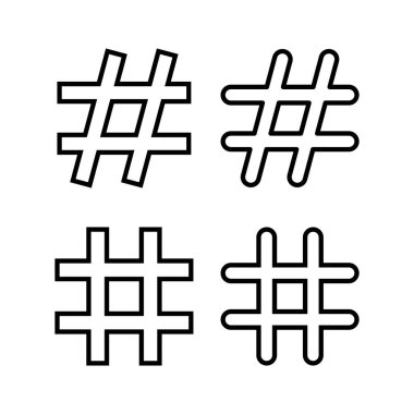 Etiket simgesi vektör illüstrasyonu. hashtag işareti ve sembol