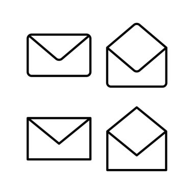 Posta simgesi vektör illüstrasyonu. e-posta işareti ve sembol. E- posta simgesi. Zarf simgesi