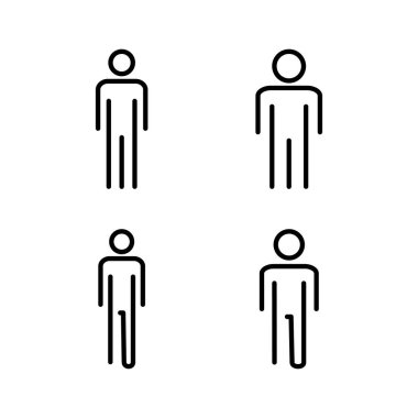 Erkek ikonu vektör illüstrasyonu. Erkek işareti ve sembol. insan sembolü