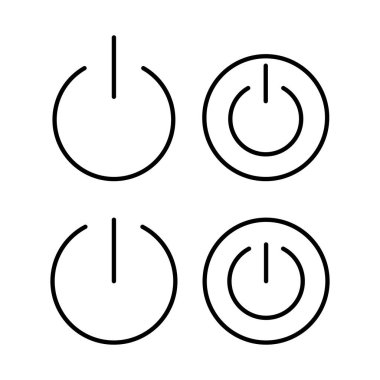 Güç ikonu vektör illüstrasyonu. Güç Anahtarı işareti ve sembolü. Elektrik gücü.