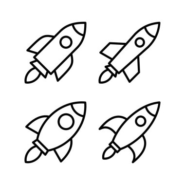 Roket ikon vektör illüstrasyonu. Başlangıç işareti ve sembol. roket fırlatma simgesi