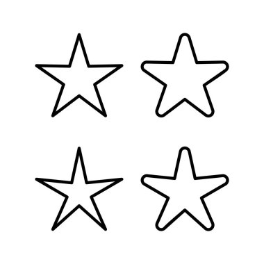 Yıldız Simgesi vektör çizimi. Reyting işareti ve sembol. favori yıldız simgesi