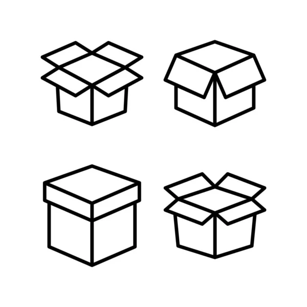 Коробка Значок Векторна Ілюстрація Знак Коробки Символ Посилка Пакет — стоковий вектор