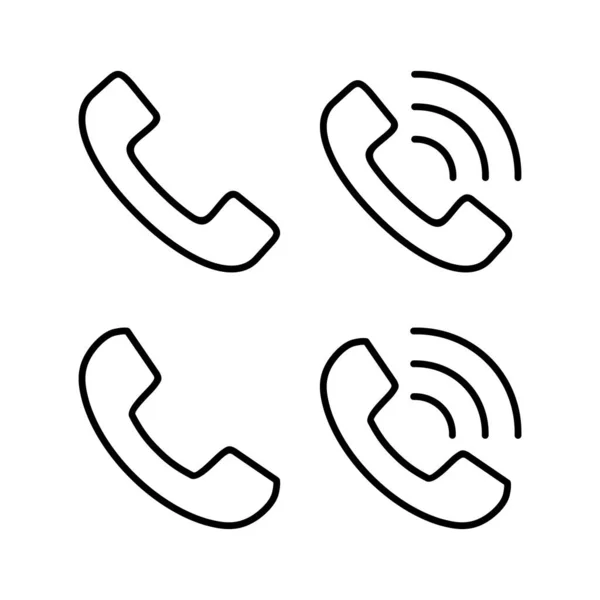 Chamar Ícone Ilustração Vetorial Sinal Telefone Símbolo Ícone Telefone Entre —  Vetores de Stock