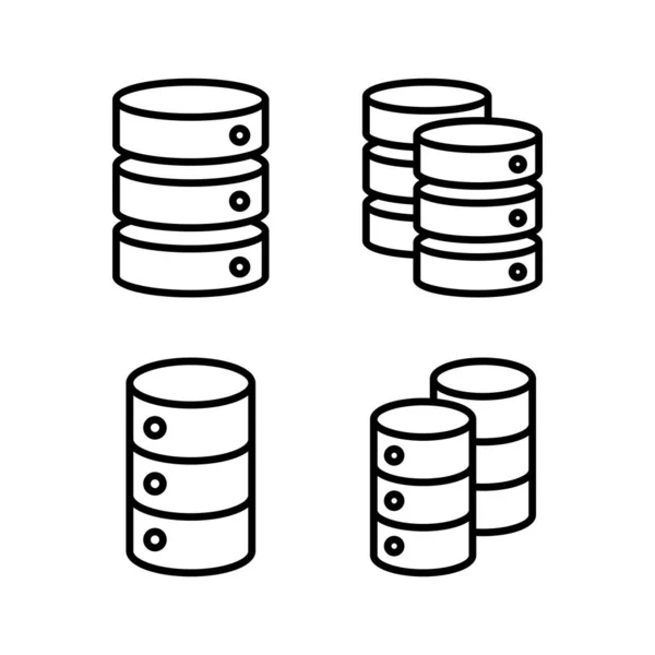 Ikona Vektoru Databáze Ilustrace Značka Symbol Databáze — Stockový vektor