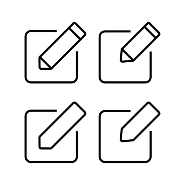 Upravit Ilustraci Vektoru Ikon Upravit Znak Symbol Dokumentu Upravit Ikonu — Stockový vektor