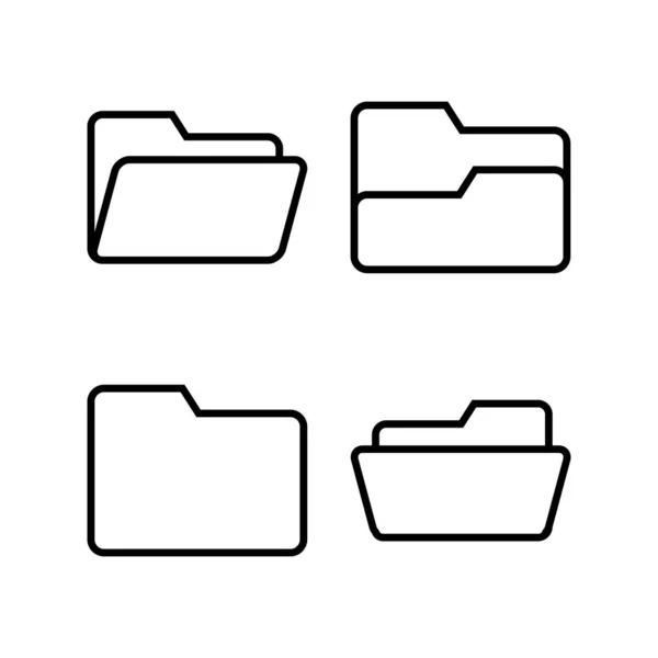 Folder Icon Vector Illustration Folder Sign Symbol — Stock Vector