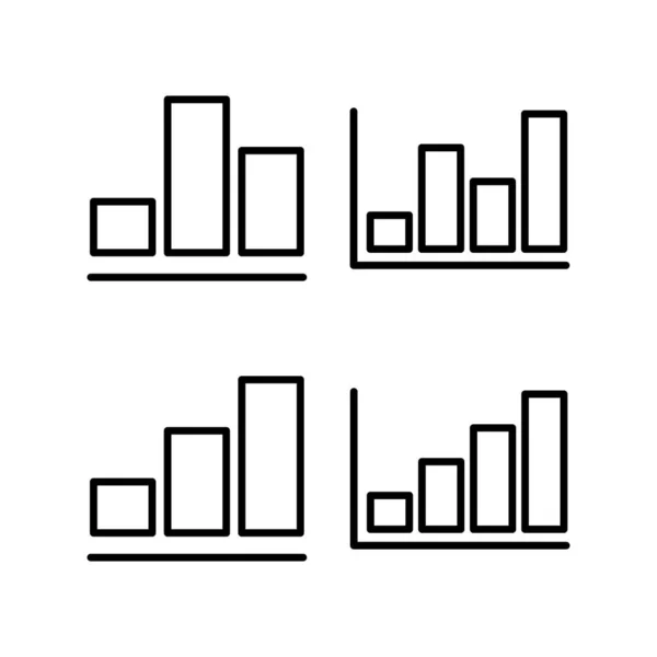 成長中のグラフアイコンベクトルイラスト チャートの記号と記号 図のアイコン — ストックベクタ