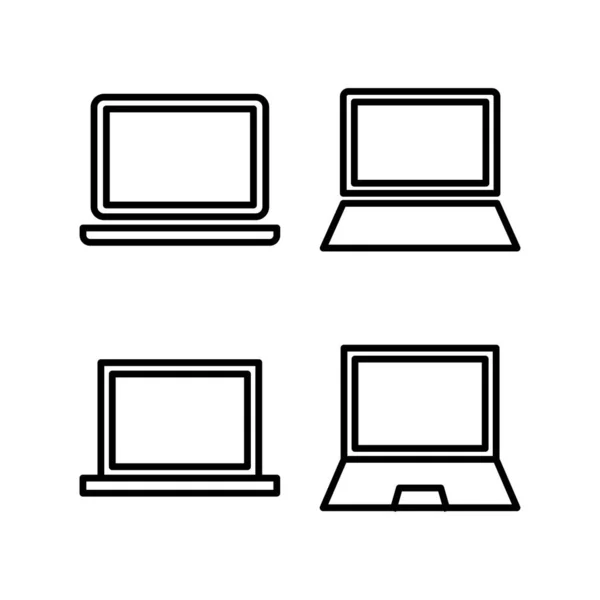 Illustration Des Laptop Icon Vektors Computerzeichen Und Symbol — Stockvektor