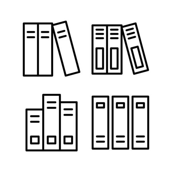 Иллюстрация Иконок Библиотеки Знак Образования Символ — стоковый вектор