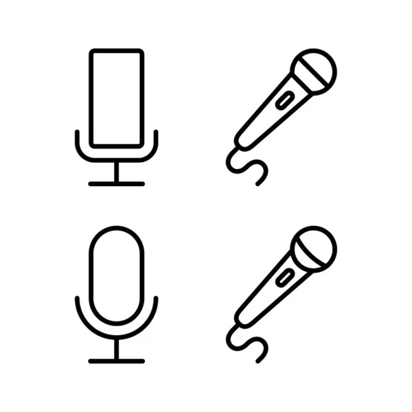 Mikrofon Ikon Vektor Illusztráció Karaoke Jel Szimbólum — Stock Vector