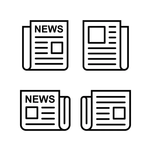 Illustration Von Zeitungssymbolen Zeitungsschild Und Symbolbild — Stockvektor