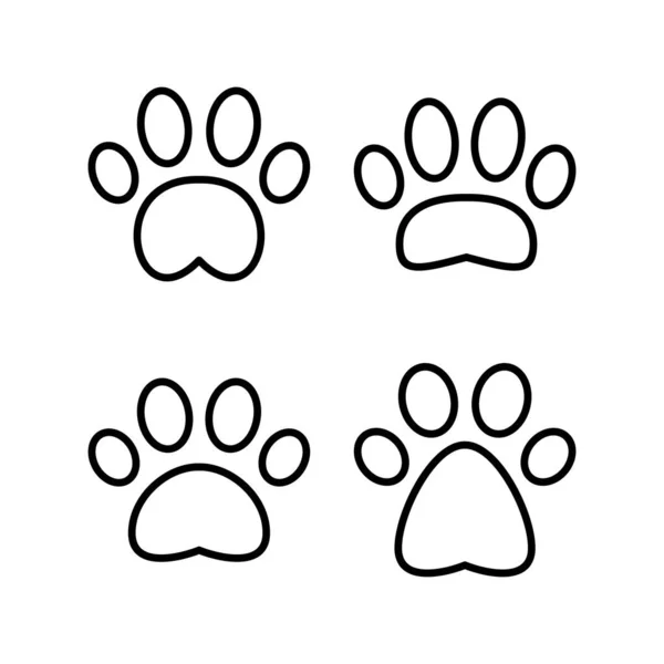 Εικονογράφηση Διάνυσμα Εικονιδίου Paw Σημάδι Και Σύμβολο Αποτυπώματος Ποδιού Πόδι — Διανυσματικό Αρχείο