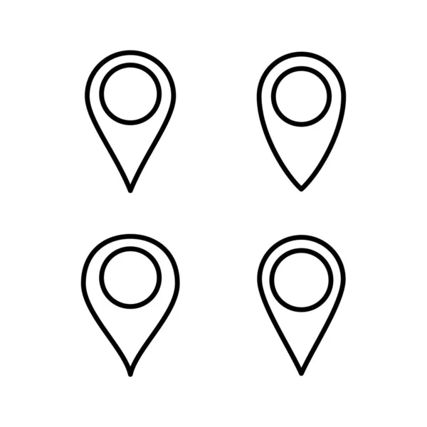 Pin Icon Vector Illustration Location Sign Symbol Destination Icon Map — Stock Vector