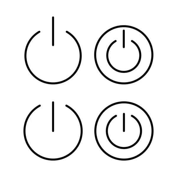 功率图标矢量说明 功率开关的标志和符号 — 图库矢量图片