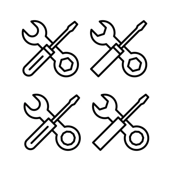 Εργαλείο Επισκευής Εικονογράφηση Διάνυσμα Εικονίδιο Σύμβολο Και Υπογραφή Εργαλείου Εικονίδιο — Διανυσματικό Αρχείο