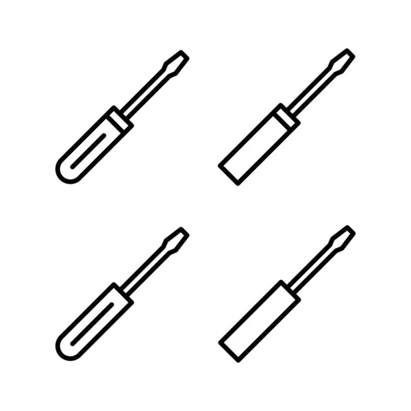 Schraubenzieher Symbol Vektor Illustration Werkzeuge Zeichen Und Symbol — Stockvektor