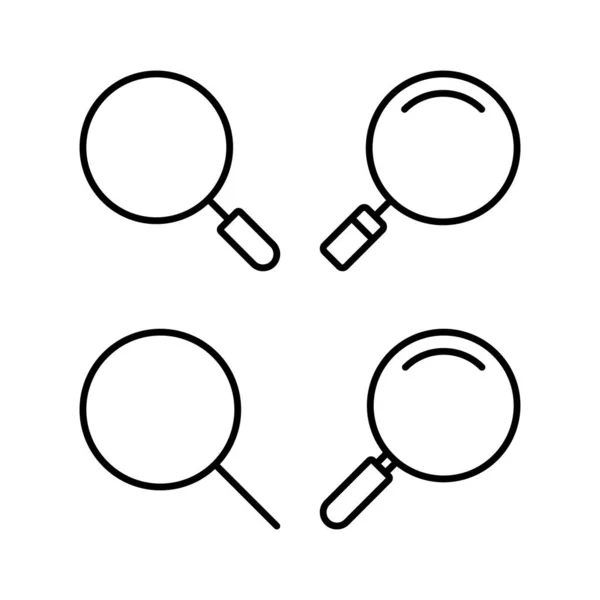 Illustration Vectorielle Icône Recherche Recherche Signe Symbole Loupe — Image vectorielle