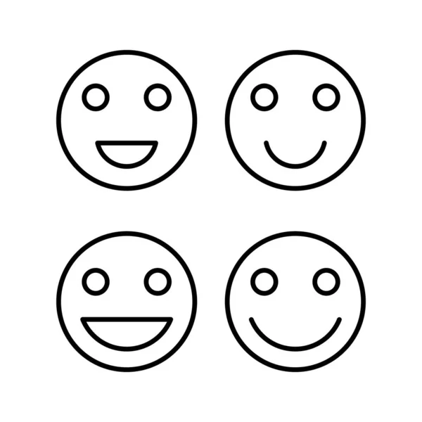 Ilustracja Wektora Uśmiechu Uśmiech Ikona Emotikony Znak Zwrotny Symbol — Wektor stockowy