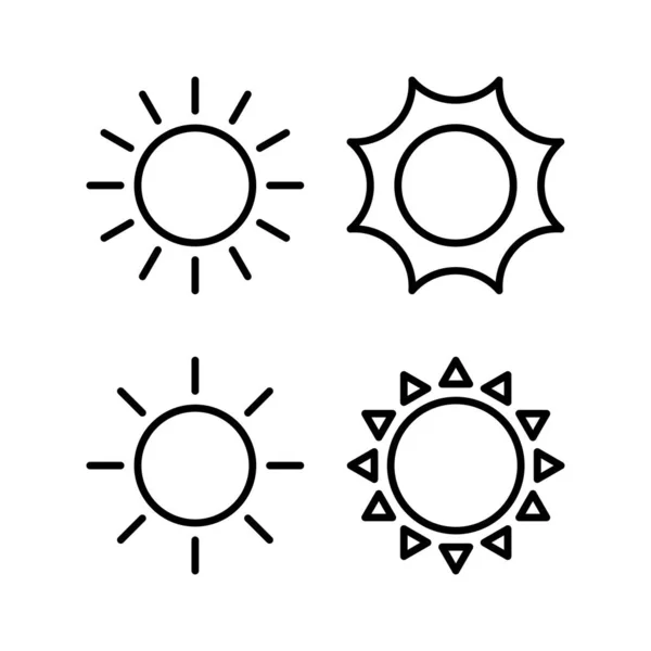 Illustration Des Sonnensymbolvektors Helligkeitszeichen Und Symbol — Stockvektor