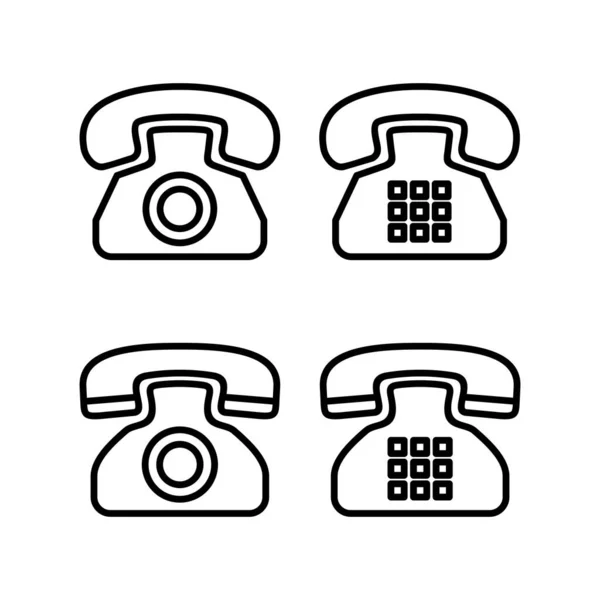 Icono Teléfono Ilustración Vectorial Señal Teléfono Símbolo — Archivo Imágenes Vectoriales