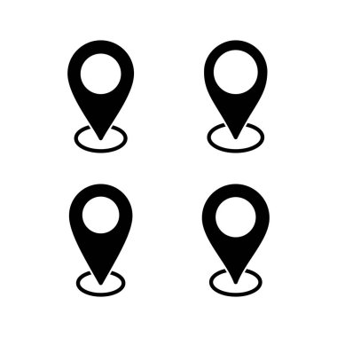 Adres simgesi vektör illüstrasyonu. Ev işareti ve sembol. nokta