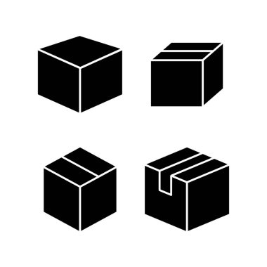 Kutu simgesi vektör illüstrasyonu. kutu işareti ve sembol, paket, paket