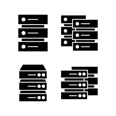 Veritabanı ikonu vektör illüstrasyonu. veritabanı işareti ve sembolü
