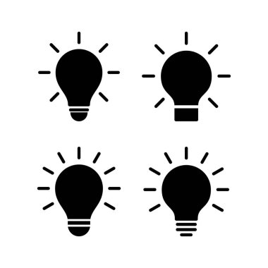 Lamba ikonu vektör illüstrasyonu. Ampul işareti ve sembol. fikir sembolü.